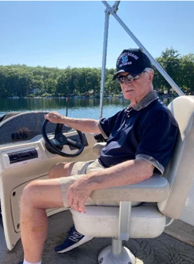 Captain Sam at the lake