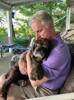 Sam with his favorite and loyal dog Coco